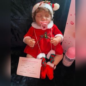 19 Inch Lifelike Sleeping Baby Dolls with Lifelike Soft Cloth Body, Newborn Doll